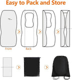 Sojoy IsoTowel Car Seat Cover,Microfiber Seat Towel,with Quick-Dry Material and Non-Slip Back,Car Seat Protection for All Workouts,All-Weather(Gray)