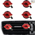 4pcs Red Car Vent Clips Air Freshener Dazzling Lips Lipstick Girly Car Decor Accessories for Women Bling Car Interior Decorations Refillable Diffuser