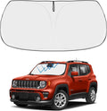 Proadsy 2026 Upgrade Front Windshield Sun Shade Foldable Sunshade Protector Custom Fit 2015-2023 Jeep Renegade SUV, Sport, Latitude, Limited, Trailhawk, Altitude Winter Accessories
