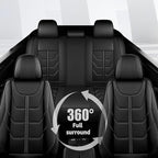TTX LIGHTING Car Seat Covers fit for Dodge Challenger 2008-2025 Full Set: Premium Leather Automotive Seat Cover with Airbag Compatible Waterproof (5 Seats, Black)