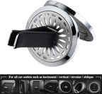 Car Aromatherapy Essential Oil Diffuser Locket Lotus Pattern Stainless Steel Car Air Fresheners Vent Clips Decorative