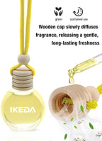 Ikeda Car Air Freshener: Hanging Car Smell Air Freshener | 10ml Hanging Car Perfume | Long Lasting Fragrance | Strong Scents Diffuser for Auto Home (Vanilla)