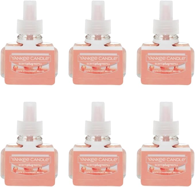 Yankee Candle ScentPlug Refill, White Strawberry Bellini (Pack of 6)
