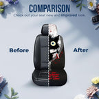 GENANY Horror Black Cat Car Seat Covers Set of 2, Breathable Front Seat Covers for Truck Sedan SUV, Funny Car Accessories, Spook Gift for Women Men