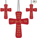 Fumete 24 Pcs Easter Christian Cross Car Air Fresheners Gift Bulk Drift Air Freshener Religious Fresh Scented Hanging Ornaments for Church Sunday School Gifts (You Are)