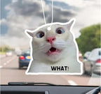 Rawan 4 Pack Cat Air Freshener - Funny Cat Decor for Women, Men & Kids - Hanging Fresheners for Car & Home