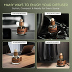 Car Air Freshener - Long Lasting Essential Oil Diffuser - Aromatherapy Accessories for Men & Women - Valentines Day Gifts for Him - Teakwood Car Scent Diffuser 3.38 FL OZ/100ML