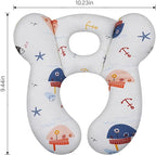 Baby Travel Pillow, Upgrade U-Shape Infant Pillow for Car Seat Pushchair and Stroller, Soft Comfortable Sleep Cushion for Kids Newborn and Toddler -Starfish White