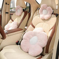4 Pack Plush Flower Car Headrest Pillow and Lumbar Support Pillow Soft Comfortable Car Headrest Pillow Cute Car Accessories for Car Driving Cute Neck Pillows for Driving Car Decor
