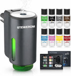 Car Air Freshener - Smart Adjustable 3-Speed Intensity, Rechargeable Humidifier Car Essential Oil Diffuser - Comes with 8 Bottles of 10ml Perfume (Gray)