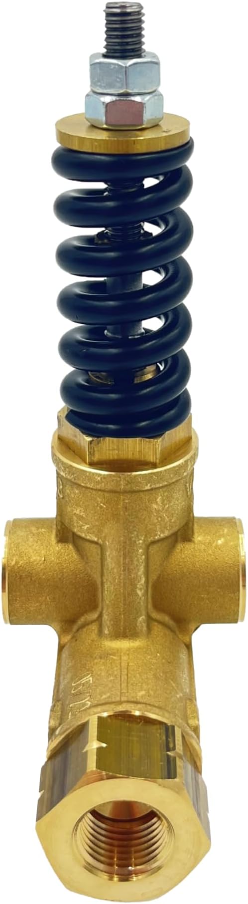 Annovi Reverberi VRT3-310A Unloader, Black Spring, 4500 PSI, 10.5 GPM, No Adjustment Knob, Brass