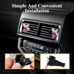 2PCS Car Air Fresheners Vent Clips, Butterfly Car Accessories, Sparkly Bling Dual Butterfly Auto Air Vent Clips, Automotive Cute Air Conditioning Outlet Decoration Universal for Women Girl