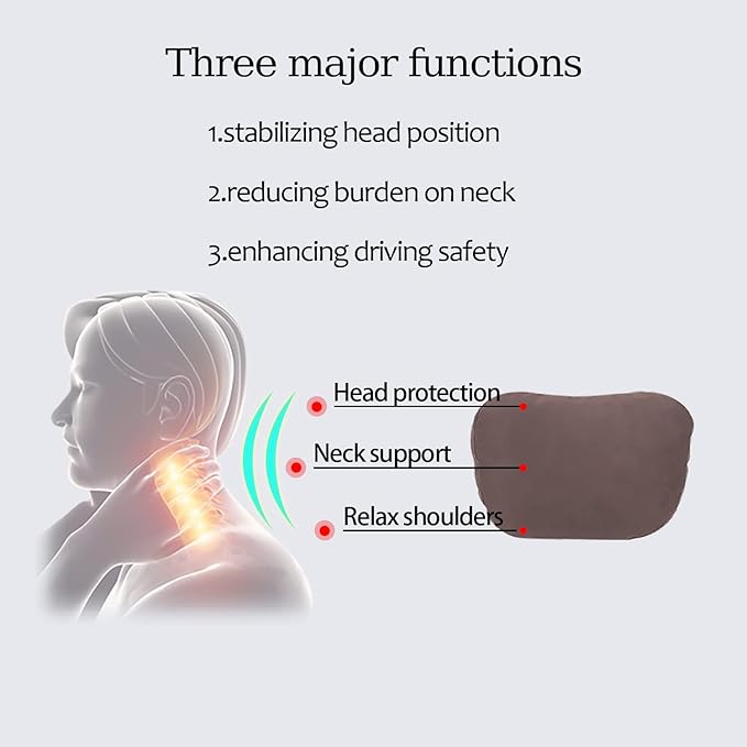 2pcs Car Neck Pillow for headrests,Support Drive Seats Head Cushion Pillows,Superfiber Suede,Plant-Based Polyester,Thickness & Height Adjustable,11.8x7.5,Inner Liner fillable (Black Color)