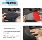 Car Knee Cushion, Car Center Console Leg Elbow Pad, Comfortable Soft Leather Thigh Support Rest Pad, Universal Auto Door Armrest Pad for Most Vehicles (Left Red)