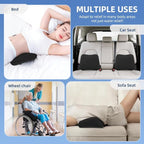 Lumbar Support Pillow for Office Chair, Memory Foam Lumbar Pillow for Lower Back Pain Relief (xiaoyaokaoblack)