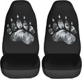 Delerain Car Seat Covers Set 2Pcs, Bear Paw Universal Front Car Seats Vehicle Enterior Protector Suitable Fits Most Car Auto SUV Sedan Truck