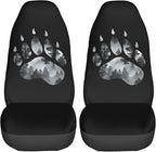 Delerain Car Seat Covers Set 2Pcs, Bear Paw Universal Front Car Seats Vehicle Enterior Protector Suitable Fits Most Car Auto SUV Sedan Truck