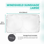 Windshield Sun Shade -Certified 99.87% UVB & 99.02% UVA Car Sun Shade. Award Winning Sunshade - Patented Technology | Compatible for Chevrolet Silverado (2014-2019) | Car Shades by Kinder Fluff