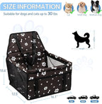 Dog Car Seat for Small Dogs Under 30 lbs - Easy to Clean, Dirt Resistant & Anti-Scratch Durable with Storage Pockets, Compatible with Dog seat Belt, Cold Pat Optional(Black+pat)
