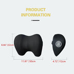 Super Cozy Car Headrest Pillow, 100% Memory Foam Car Neck Pillow with Adjustable Strap & Breathable Removable Cover, Ergonomic Design - Travel Pillow Car Pillow for Neck/Back Pain Relief(Black, 1PC)