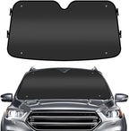 GENANY Black Windshield Sun Shade for Car SUV Truck (64x32 Inches), Sun Shade Windshield, Shades for Front Windows, Protector Blocks UV, Car Decor