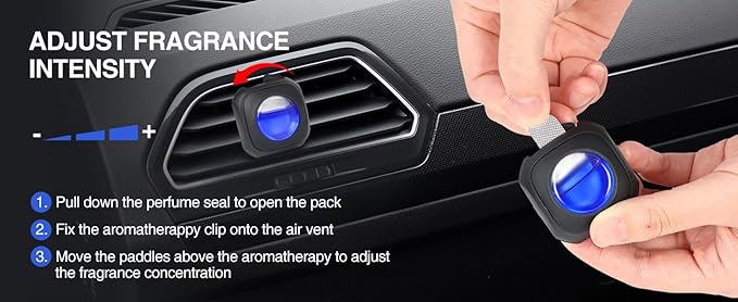 Car Air Freshener (Ocean) Natural Car Air Freshener, Essential Oil Diffuser, Car Scent Lasting Over 180 Days 6 Packs