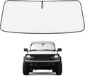Proadsy 2026 Upgrade Windshield Sun Shade Custom Fit Ford Bronco 2/4-Door 2021-2025 2026 Foldable Front Sunshade Protector Blocks UV Rays Keep Car Cooler