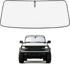 Proadsy 2026 Upgrade Windshield Sun Shade Custom Fit Ford Bronco 2/4-Door 2021-2025 2026 Foldable Front Sunshade Protector Blocks UV Rays Keep Car Cooler