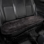 Genuine Sheepskin Auto Seat Pad, Soft Wool Seat Cover Breathable and Sweat-Wicking Comfort Warm Universal Fit (Front seat Cushion 2pcs & Rear seat Cushion 1pc, Dark Grey)
