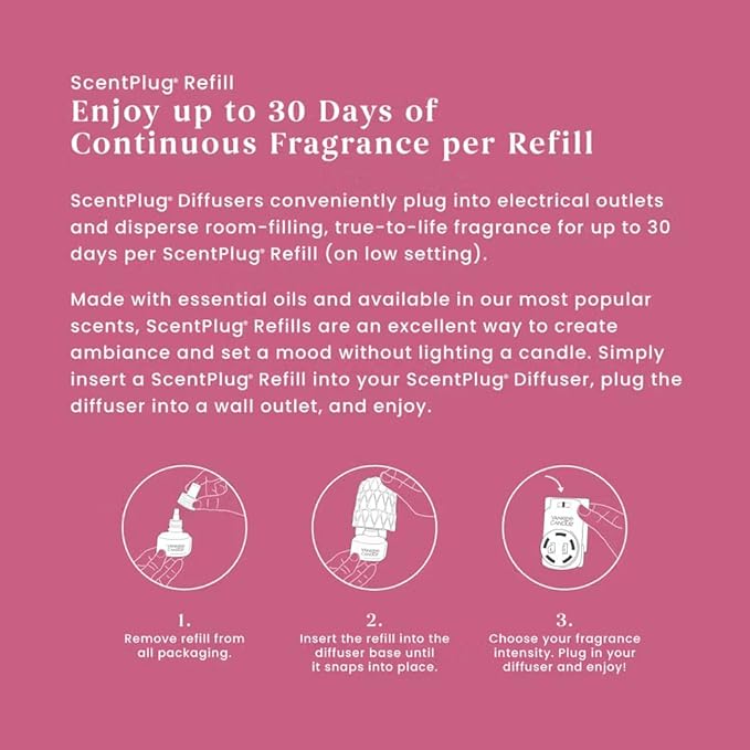 Yankee Candle Iced Berry Lemonade ScentPlug Refills, Citrus & Red Berry Scented Home Fragrance, Long-Lasting Electric Air Freshener Plugin Oil for Home or Office, 0.625 Ounce (Pack of 6)