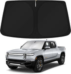 KUST Windshield Sun Shade for Rivian R1T R1S Accessories 2022-2025 2026 Sunshade Window Sun Visor Protector Foldable Blocks UV Rays Keep Your Car Cooler