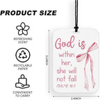 4 Pcs Pink Christian Car Fresheners for Women Cute Christian Car Accessories Religious Bible Cars Air Freshener Decor for Mirror Home Bathroom Books