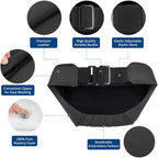 Car Headrest Memory Foam Neck Pillow for Driving with Leather Cover Soft Comfortable Seat Head Pillow Cushion for Most Cars SUV Sedan Home Office Black (2PC)