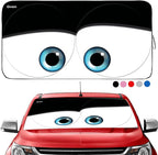 Gven Windshield Sun Shade Universal Fit for Car Window Sunshades Cover Automotive Interior Sun Protector Accessories for Compact& Midsize Sedan,Com& Subcompact SUV,Small Pickup,Wagon (Black, S)