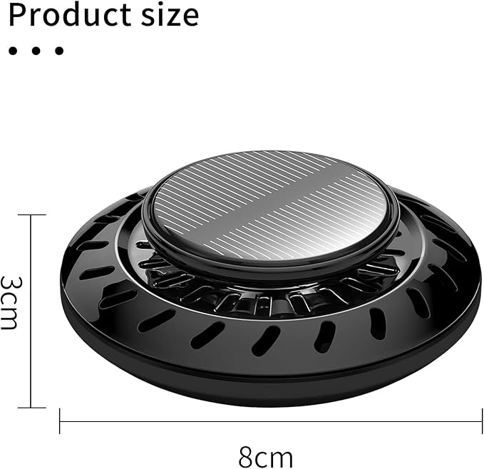 Kwak's Car Air Freshener,Rotating Solar Aromatherapy Essential Oil Diffuser Scent Car Decoration Car Interior Accessories(red)