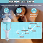 Car Humidifier, Portable Mini Aromatherapy Essential Oil Diffuser, 180-Degree Rotation Cool Mist Humidifier, Vehicle Air Freshener Diffuser with 12V Charging Port for Home Office (Blue)