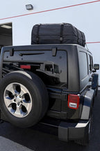 SR1 Performance USA Waterproof Rooftop Cargo Bag – Car Roof Carrier for Cars/SUVs with/Without Rack, Includes Non-Slip Mat, Heavy-Duty Straps, Lock for Secure Travel Storage (15 Cubic Feet, No Logo)