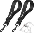 Pawaboo 2-Pack Dog Car Seatbelts, Universal Pet Safety Belts with 360° Rotatable Hook, Chew-Proof Nylon & PVC Dog Car Restraints, Adjustable Dog Seat Belt Leashes for Cars, 20", Black