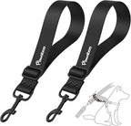 Pawaboo 2-Pack Dog Car Seatbelts, Universal Pet Safety Belts with 360° Rotatable Hook, Chew-Proof Nylon & PVC Dog Car Restraints, Adjustable Dog Seat Belt Leashes for Cars, 20", Black