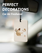 Boho Christian Jesus Air Freshener 4 Pcs, Inspirational Christian Bible Verse Hanging Air Freshener for Cars Closet Drawer Books, Religious Boho Car Accessories Mirror Decor for Women