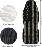 ELEQIN Camo American Flag Seat Covers, Car Seat Covers Front Seats, Car Seat Cushion, Front Car Seat Covers Canvas Car Seat Protector Universal Fit Most Cars