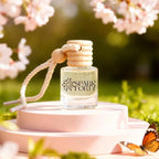 Spring Car Perfume Car Air Freshener 30-Day Luxury Hanging Diffuser Essential Oil Perfume Gift for Men & Women, Amber Musk & Floral Long-Lasting Vehicle Scent New Car