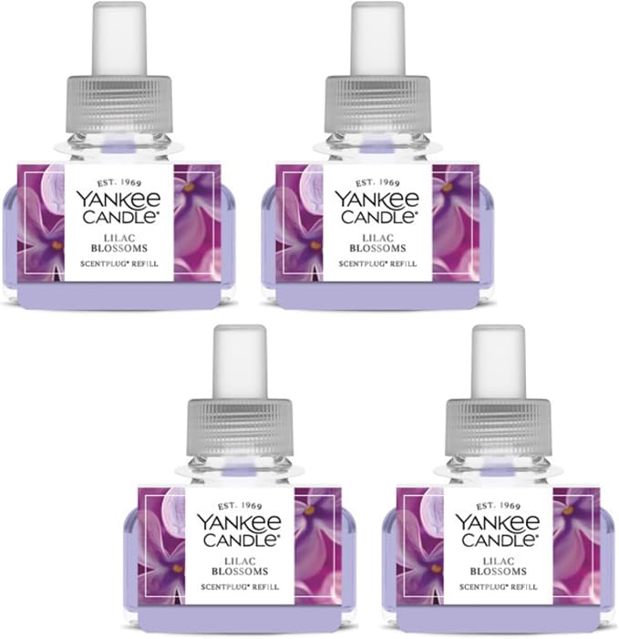 Yankee Candle Scent Plug Refill, Lilac Blossoms (Pack of 4)