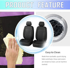 4PCS Cooling Car Seat Covers,Breathable Front Seat Covers with Mesh Construction and Foam Padding,Car Seat Protector to Reduce Back Sweating,Universal Car Interior for Car SUV (Gray)