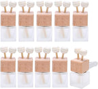 10 Pack,8ml Matte Glass Car Air Freshener Perfume Clip Diffuser,Empty Essential Oil Perfume Vials Diffuser Vent Outlet,Thick Glass Ornament With Wooden Caps,FREE Funnel,Dropper