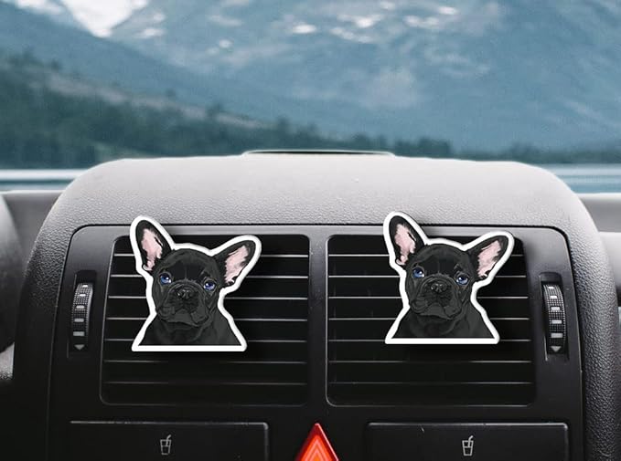 WIRESTER Fresh Scented Car Air Freshener Vent Clip, Decorative Accessories, Interior Decoration for Cars - Cute Animal Butt, Cute Dog Cat, Dog Butt Looking Back, Dog Lying