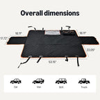 Amazon Basics Dog Car Seat Cover for Back Seat, Scratch-Resistant Nonslip Hammock with Side Flaps and Seatbelt Openings for Cars, SUVs, and Trucks, Black