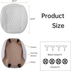2 Pack Front Bottom Car Seat Cover, Luxury Leather Seat Covers Compatible with Tesla Model Y/3 2026 2025 2024-2020, Breathable and Waterproof Tesla Model Y/3 Accessories (White, 2Pcs)