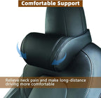 Car Neck Pillow Memory Foam Automotive Seat Cushions of Headrests for Relieving Neck Stiffness Seat Neck Support Pillow, Fits All Vehicles, 2 Pieces, Black