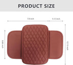 Car Center Console Cover,Microfiber Leather Car Armrest Cover Cushion with Storage Bags, Universal Car Armrest Storage Box Car Interior Accessories for Most Vehicles, Red